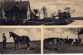1913 Gehöft des Hofbesitzers Johann Schlüter in Achterhörn, Gemeinde Ecklak, in der Wilstermarsch