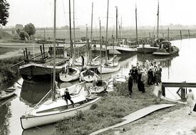 1956 Boote der Seglervereinigung Wilster bei einer gemeinsamen Unternehmung
