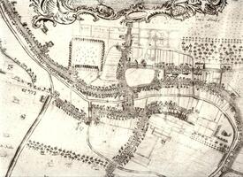 Ausschnitt aus dem Stadtplan von Wilster aus dem Jahr 1775