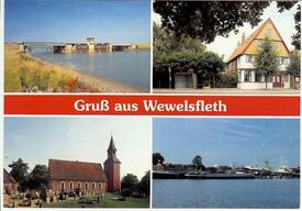 1980 Wewelsfleth, Werft, Stör-Sperrwerk, Trinitatis Kirche