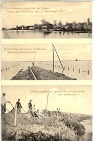 1911 Schädigung einer Bahnstrecke - Deichbruch an der Eider