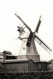 1970 Mühle Fortuna in Hochfeld, Gemeinde Dammfleth in der Wilstermarsch