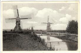 1909 Schöpfmühlen an einer Wettern in der Wilstermarsch