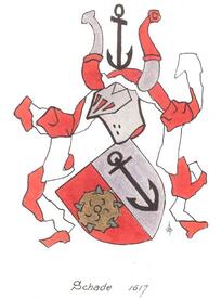Wappen der Familie Schade aus der Wilstermarsch