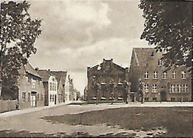 1928 Markt und Burger Straße in der Stadt Wilster