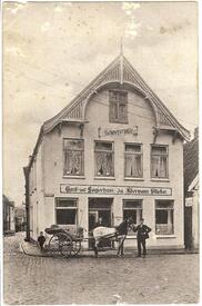 1909 Gast- und Logierhaus Schweizerhalle am Markt in der Stadt Wilster