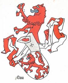 Wappen der Familie Lau (Louwe) aus der Wilstermarsch