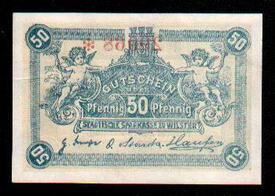 Notgeld-Schein zu 50 Pfennig (1917) der Stadt Wilster