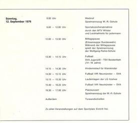 1976 Sportplatz-Einweihung in Wilster - Festschrift