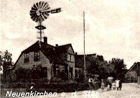 1930 Neuenkirchen an der Stör - Windrad auf dem Gebäude der Tischlerei Bührens