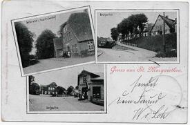 1901 St. Margarethen - Gasthof Haack, Deichhäuser, Dorfstraße