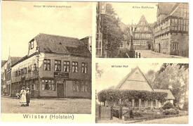1910 Ecke Deichstraße/Op de Göten, Altes Rathaus, Hans-Prox Straße in der Stadt Wilster
