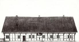 1860 Zeichnung des Gasthaus (Städtisches Armenhaus und Altersheim) in Wilster