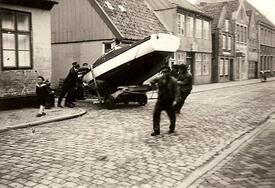 1932 Bootstransport am Rosengarten und der Neustadt in Wilster