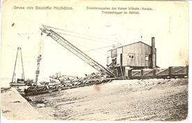 1910 Verbreiterung des Kaiser-Wilhelm-Kanals mit einem Eimerkettenbagger