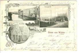 1900 Wilsterau, Lederwerke, Straße Landrecht in der Stadt Wilster