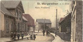 1915 Kaiserliches Postamt an der Dorfstraße in St. Margarethen (Elbe)