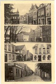 ca. 1920 Markt und Burger Straße in Wilster