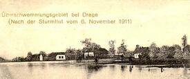 1911 Deichbruch  an der Eider bei Drage