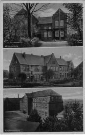 1925 Mittelschule, Mädchenschule, Knabenschule in der Stadt Wilster