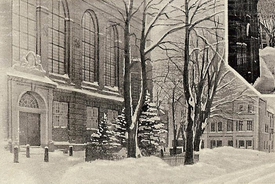 1920 Wilster im Winter - Markt mit Kirche St. Bartholomäus