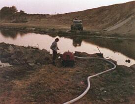 1976 Bewässerung der Erdbeerfelder in Kleve - Hitze und anhaltende Trockenheit