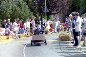 1992 Seifenkistenrennen in Wilster - Rennstrecke durch die Sonnin Straße