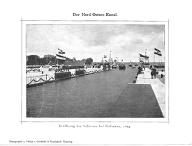 1887 bis 1895 - Bau des Kaiser-Wilhelm-Kanal * heutiger Nord- Ostsee Kanal
1894 - Eröffnung der Schleuse Holtenau