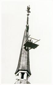 1950 Arbeiten am Turm der Kirche St. Bartholomäus zu Wilster