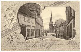 1901 Marktstraße (spätere Op de Göten) in der Stadt Wilster