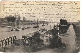 1906 Ponton-Drehbrücke Holtenau über den Kaiser-Wilhelm Kanal