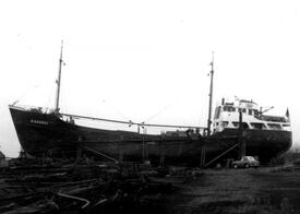 1956 Verlängerung des Küstenmotorschiff BISHORST auf der Peters Werft in Wewewelsfleth
