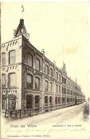 1902 Lederwerke Falk & Schütt  an der Rumflether Straße in der Stadt Wilster