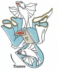 Wappen der Familie Damme aus der Wilstermarsch