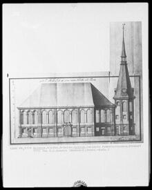 1775 Standriss zu einer neuen Kirche und Turm für die Sankt Bartholomäus Kirche zu Wilster