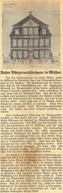 Zeitungsartikel - 1937.12.17 Wilstersche Zeitung - Unser Bürgermeisterhaus in Wilster