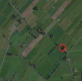 Ausschnitt aus google maps -  Rothenmeer in der Gemeinde Dammfleth in der Wilstermarschaus 