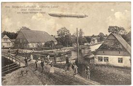 1912 Luftschif VIKTORIA LOUISE über Kudensee in der Wilstermarsch