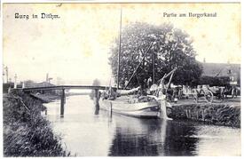 1907 Frachtschiff auf der Burger Au