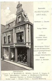 1923 Manufakturwaren-Geschäft J. Mangels in der Deichstraße 