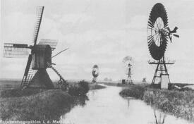 1930 Wilstermarsch Schöpf-Mühlen - Schöpfmühlen und Windkraftturbinen