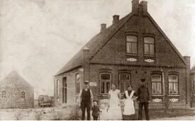 1912 Poststelle Hackeboe im Hause Schuster Halmschlag