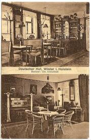 1929 Gaststätte „Deutscher Hof“ am Marktplatz in der StadtWilster
