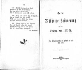 1895 Erinnerung an den Deutsch/Französischen Krieg 1870/71