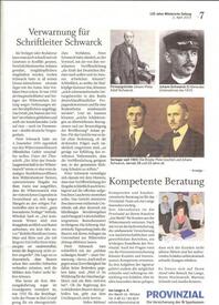 2015 Jubiläumsausgabe 125 Jahre Wilstersche Zeitung