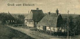 1928 Brokdorf an der Elbe - Katen am Elbdeich