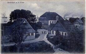 1906 Brokdorf an der Elbe - Gebäude in der Kirchducht
