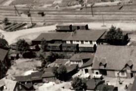 1957 Luftbild - Teil des Güterbahnhofs Wilster