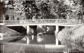 1950 Brücke in Rumfleth über die Wilsterau in der gemeinde Nortorf in der Wilstermarsch