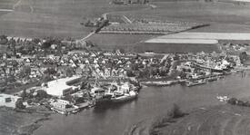 1978 Luftbild Wewelsfleth - Dorf, Stör, Fähre, Werft